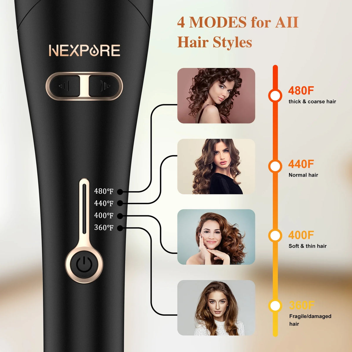 Gold 1" Rotating Barrel Curling Iron Z19588