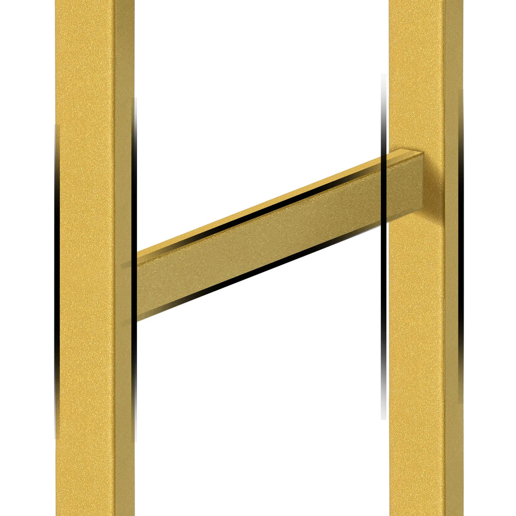 5-Tier Gold and White Bookshelf Y52665