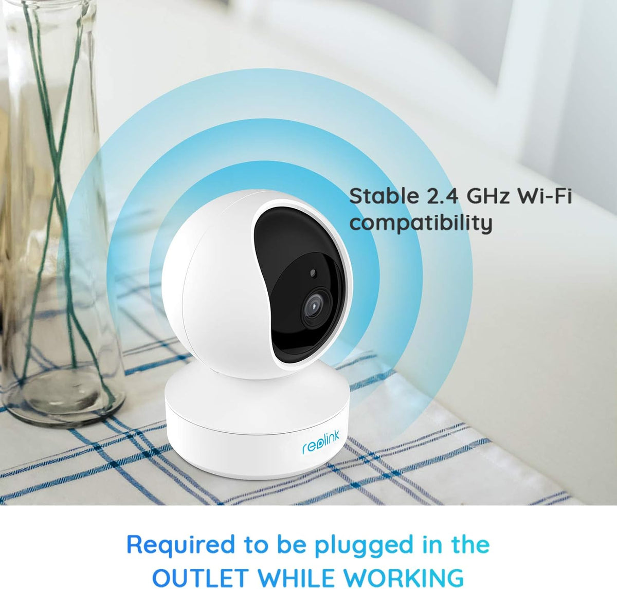 3MP HD Plug-in Indoor WiFi Security Camera, Pan Tilt, Night Vision, Pack of 2 K508
