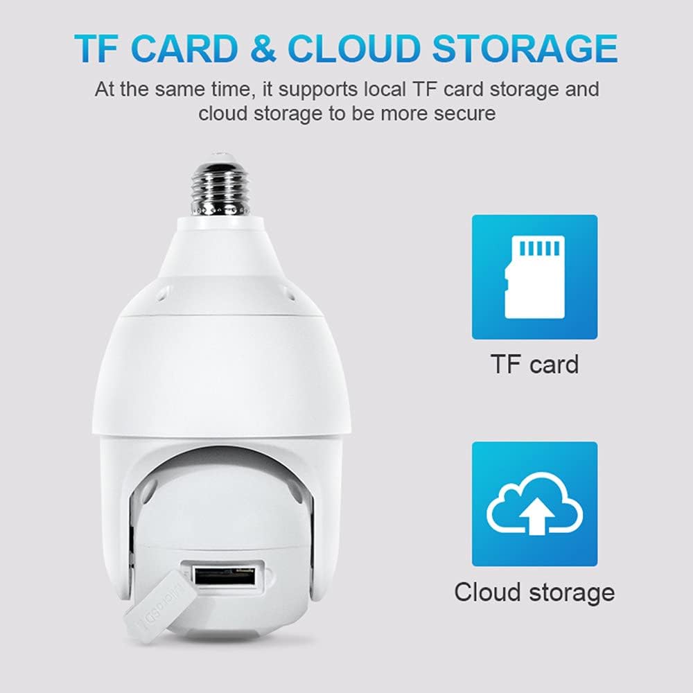 2K 3.0MP Wireless PTZ Security Camera with E27 Bulb Connector B20440