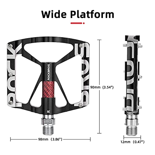 CNC Non-Slip Lightweight Aluminum Alloy Bicycle Platform Pedals 9/16" A107451