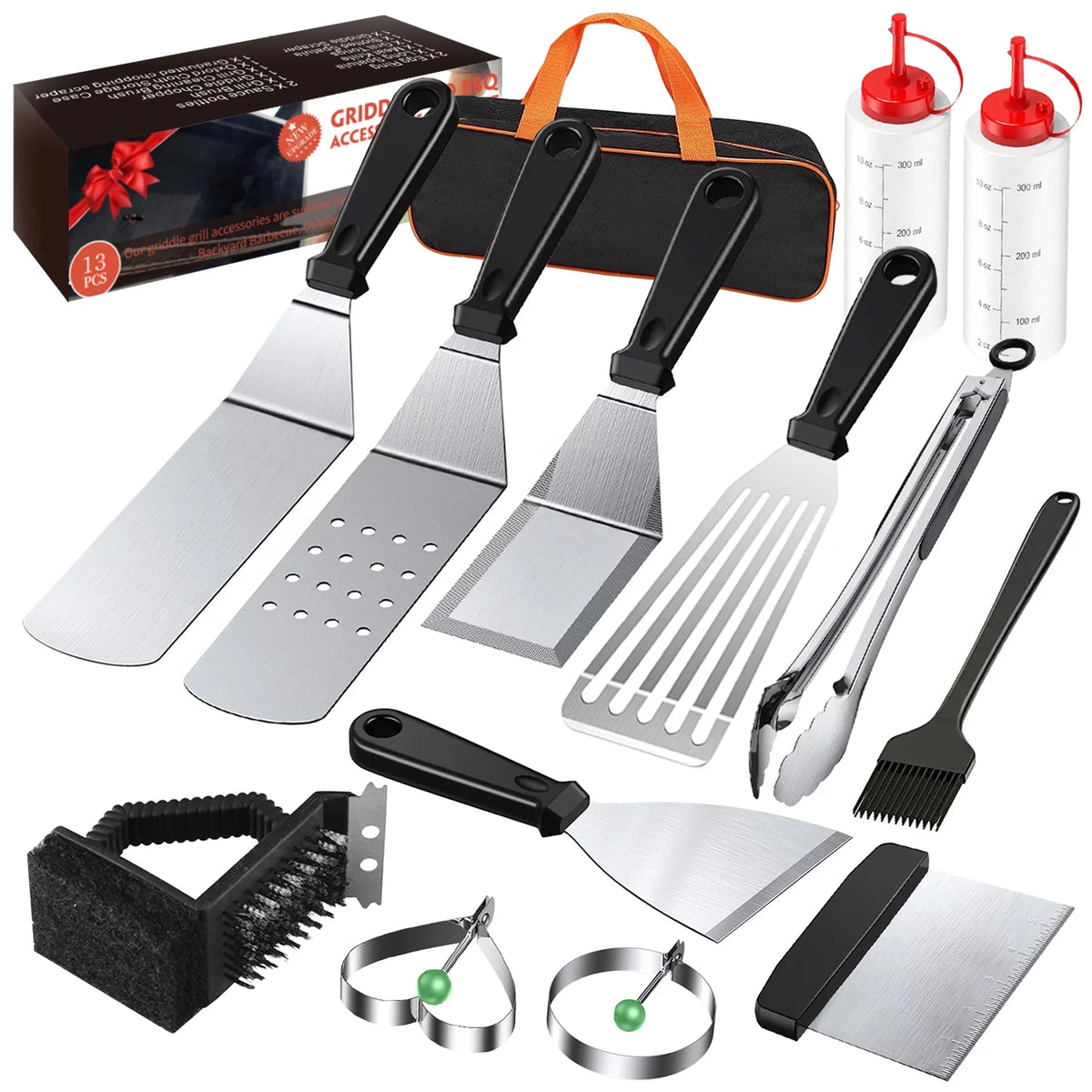 13 Pcs Stainless Steel Griddle Accessories Set I616651