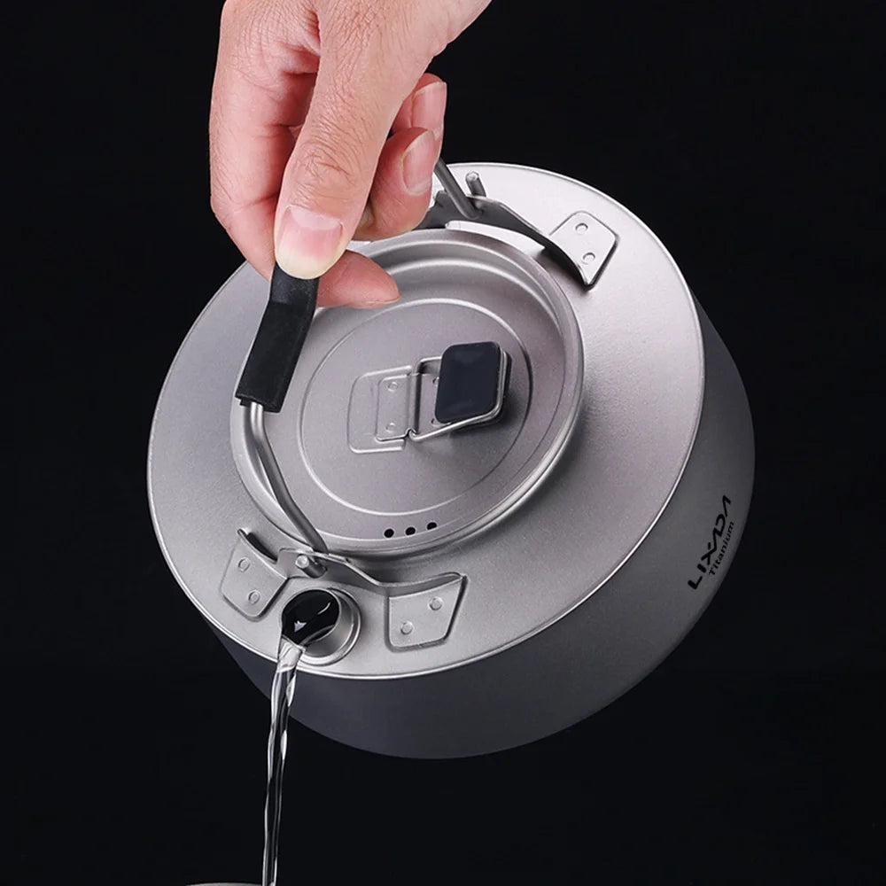 600ml Titanium Tea Pot Kettle Camping Coffee Pot S502