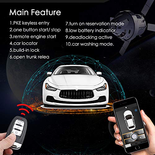 Universal Car Remote Engine Start Keyless Entry Remote Starter Kit E5732