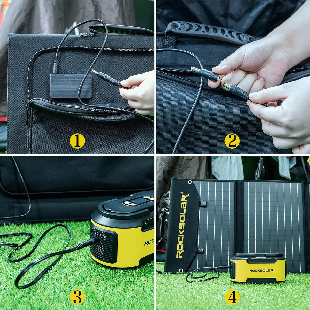 60 Watt Foldable Monocrystalline Solar Panel Kit with 12V DC/USB/USB C PD Outlets S405