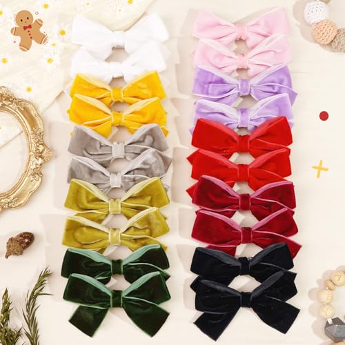 Velvet Hair Clips and Barrettes 20pcs P631