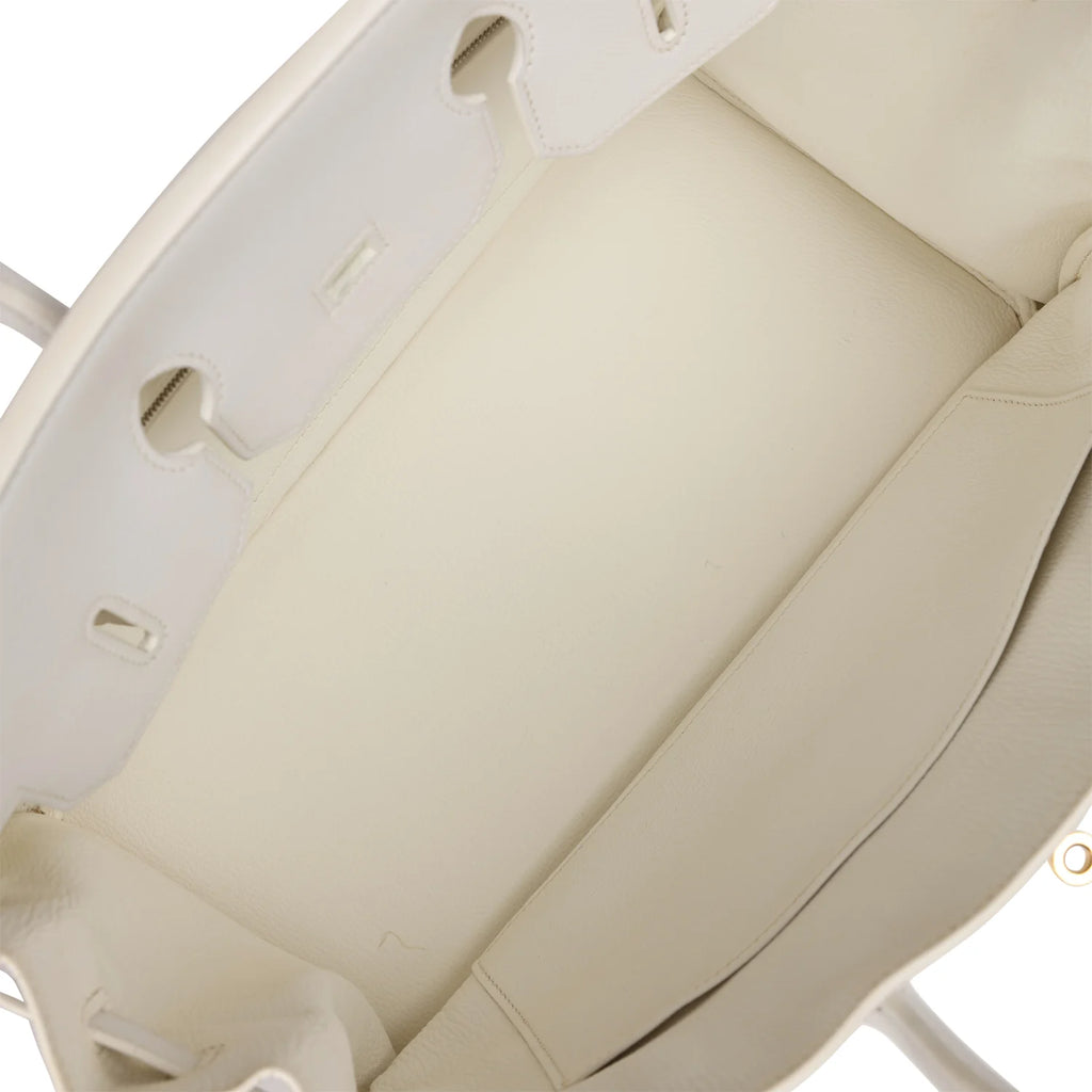 Pre-owned White Epsom Leather Birkin 35 D924778
