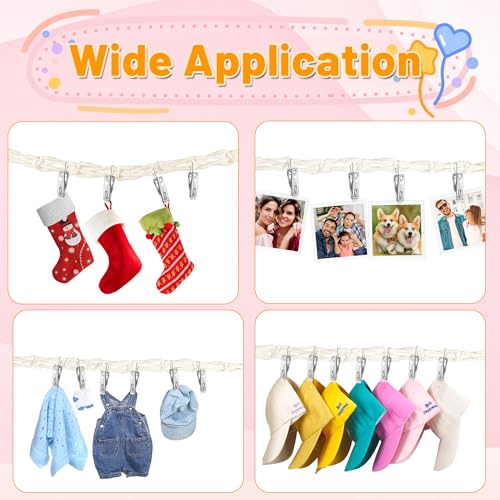 Stuffed Animal Storage Chain with 40pcs Metal Clips H87377