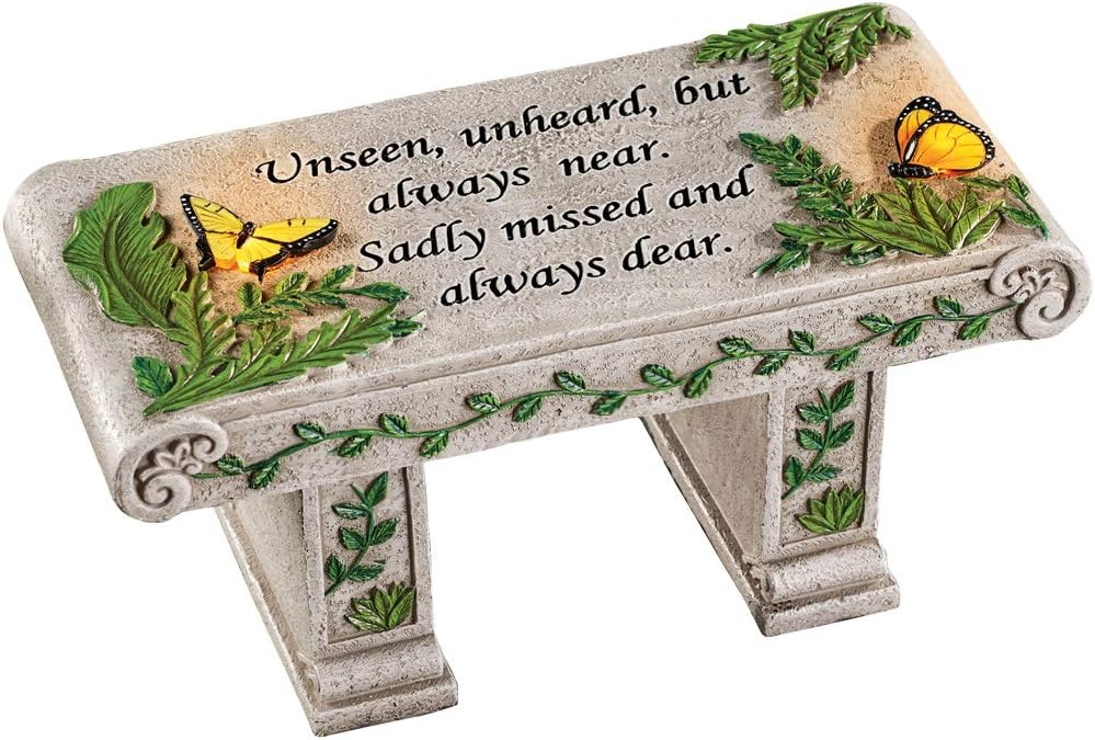 Solar Powered LED Outdoor Garden Memorial Bench L314