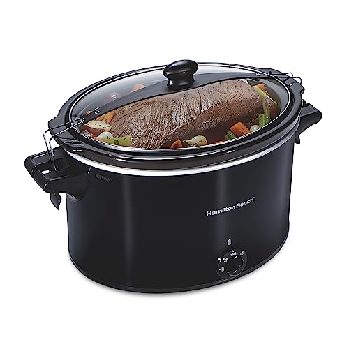 6-Quart Black Portable Slow Cooker V800