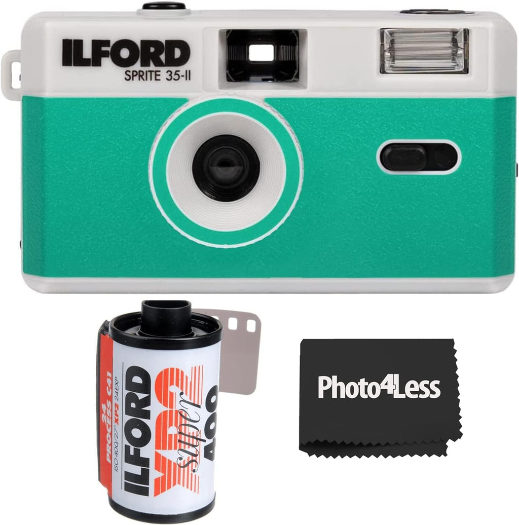 Black & Silver 35mm Camera with 24 Exposures B&W Film V692