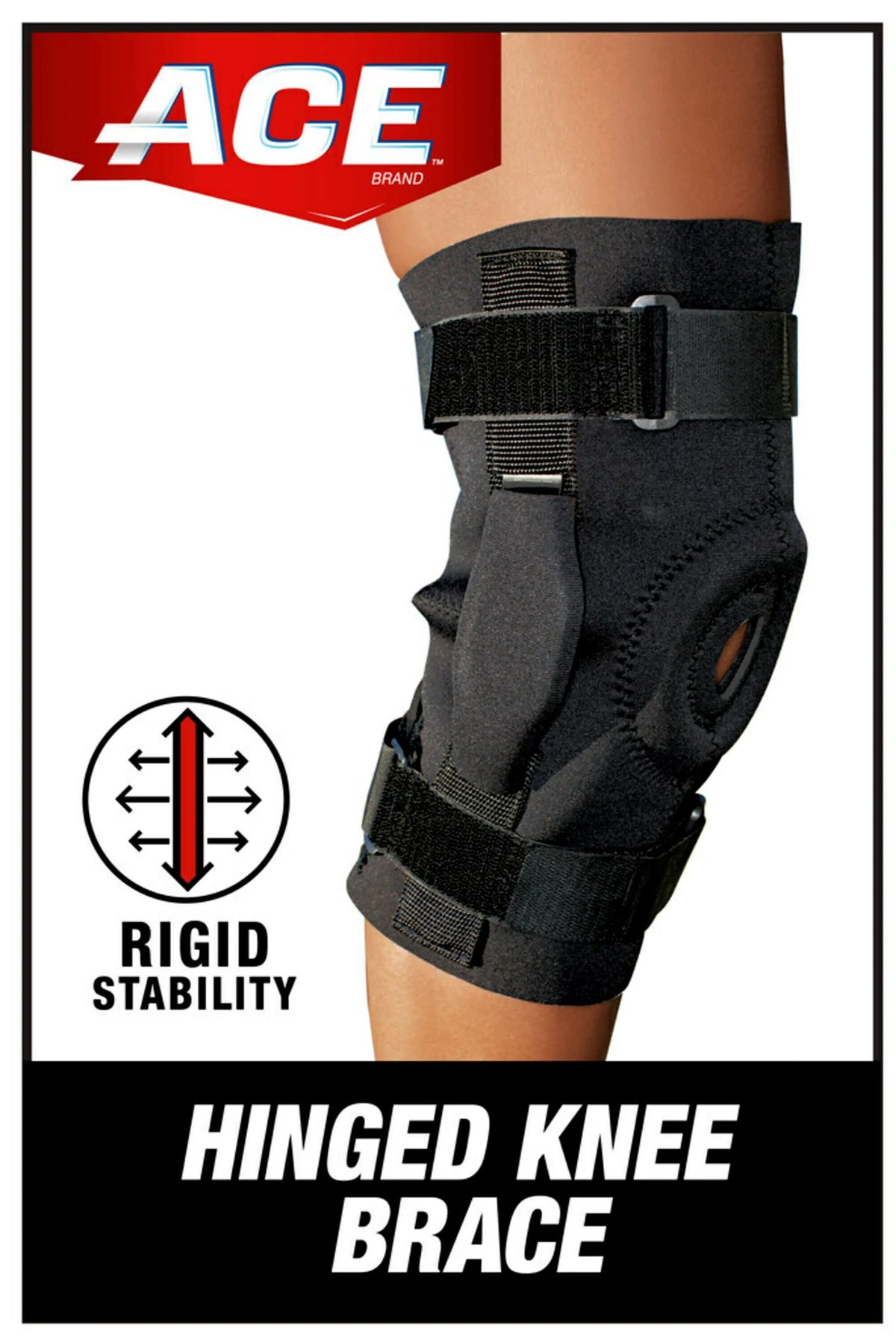 Hinged Knee Brace Black One Size G32366