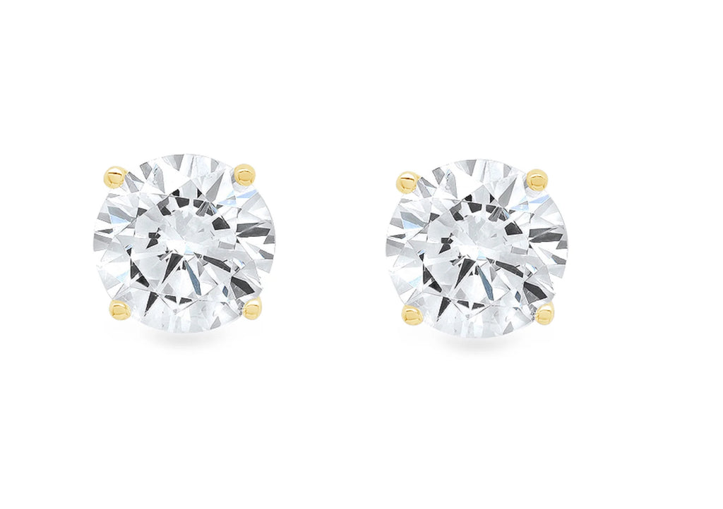 18k Yellow Gold Citrine Stud Earrings B984575