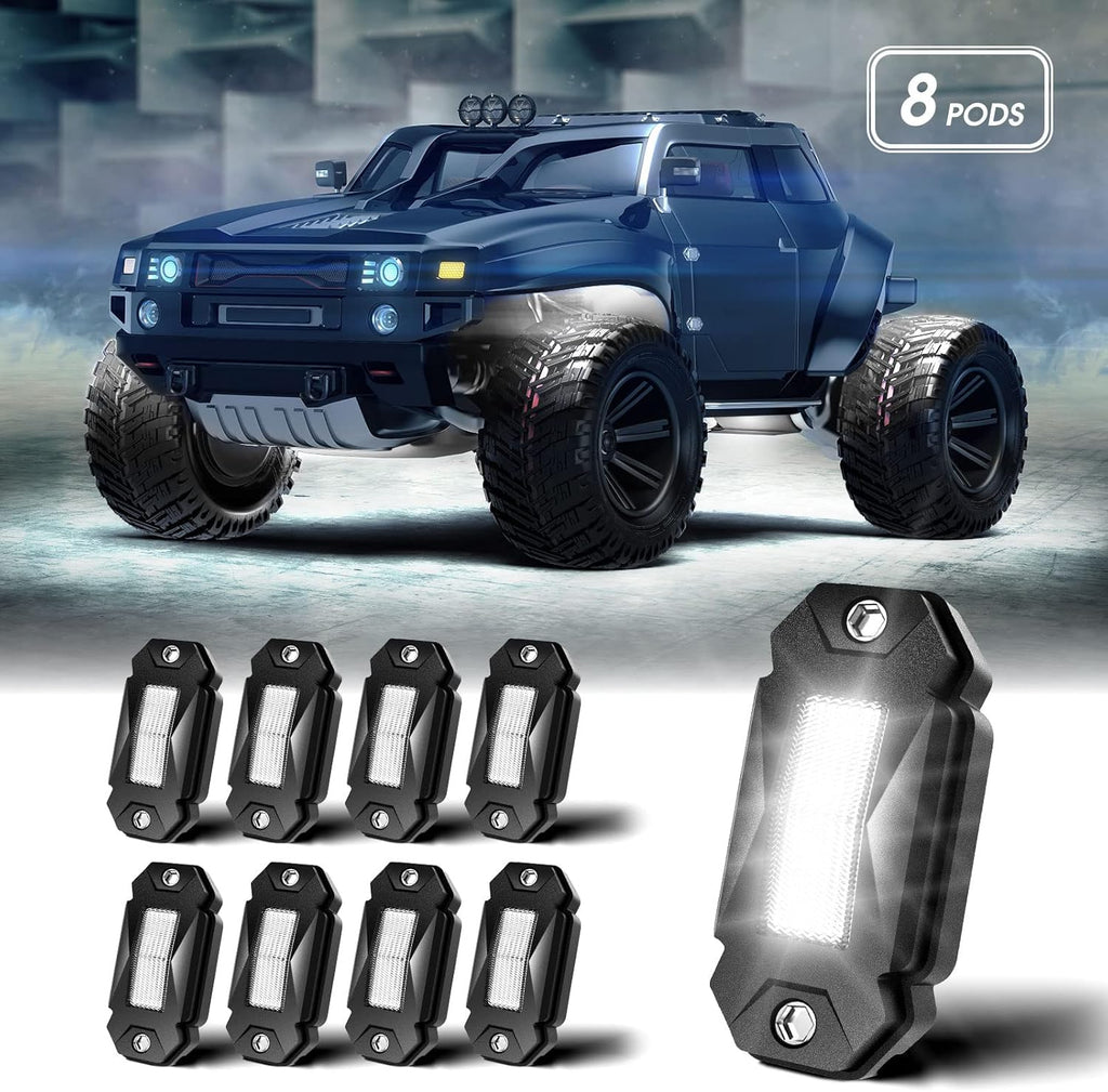 Black 8-Pods Waterproof LED Rock Lights J71437