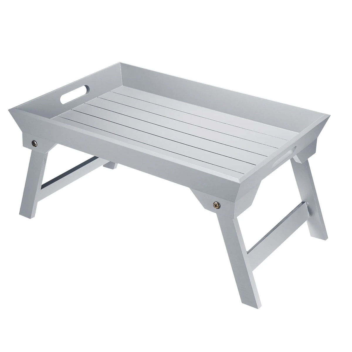 Folding Legs Portable Wooden Table Bed Tray Grey N305