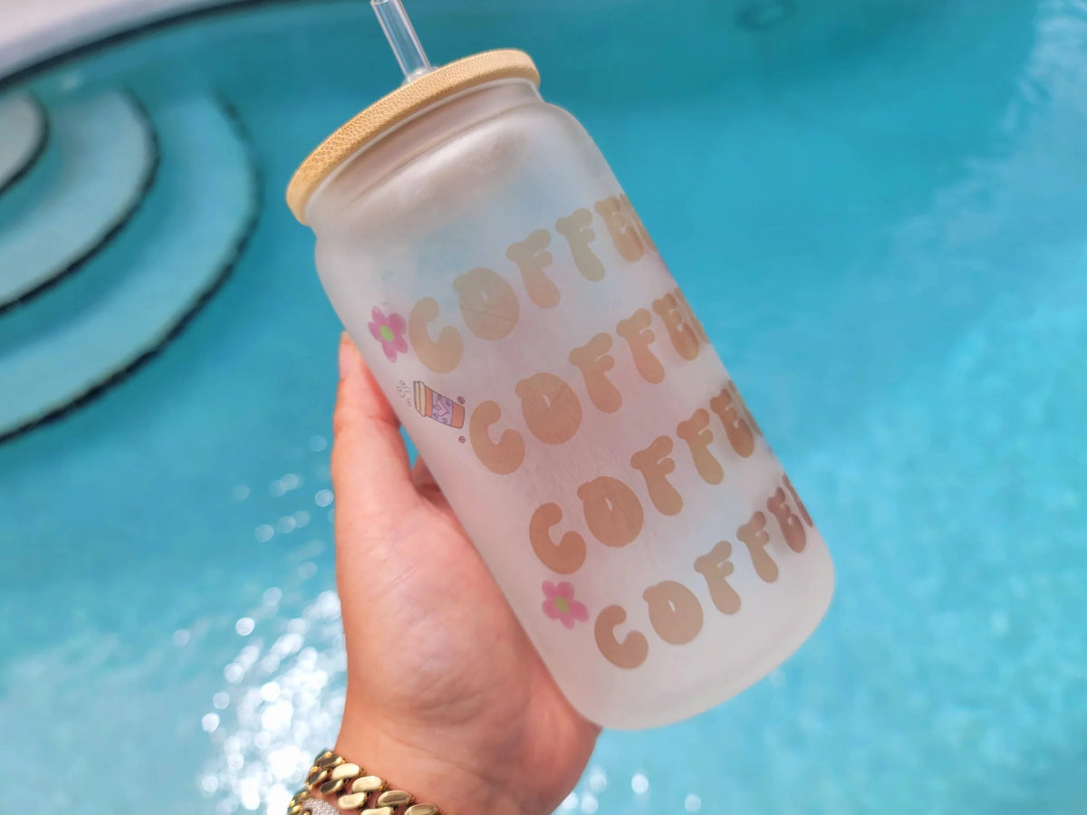 16 oz Coffee Beer Can Glass R26557