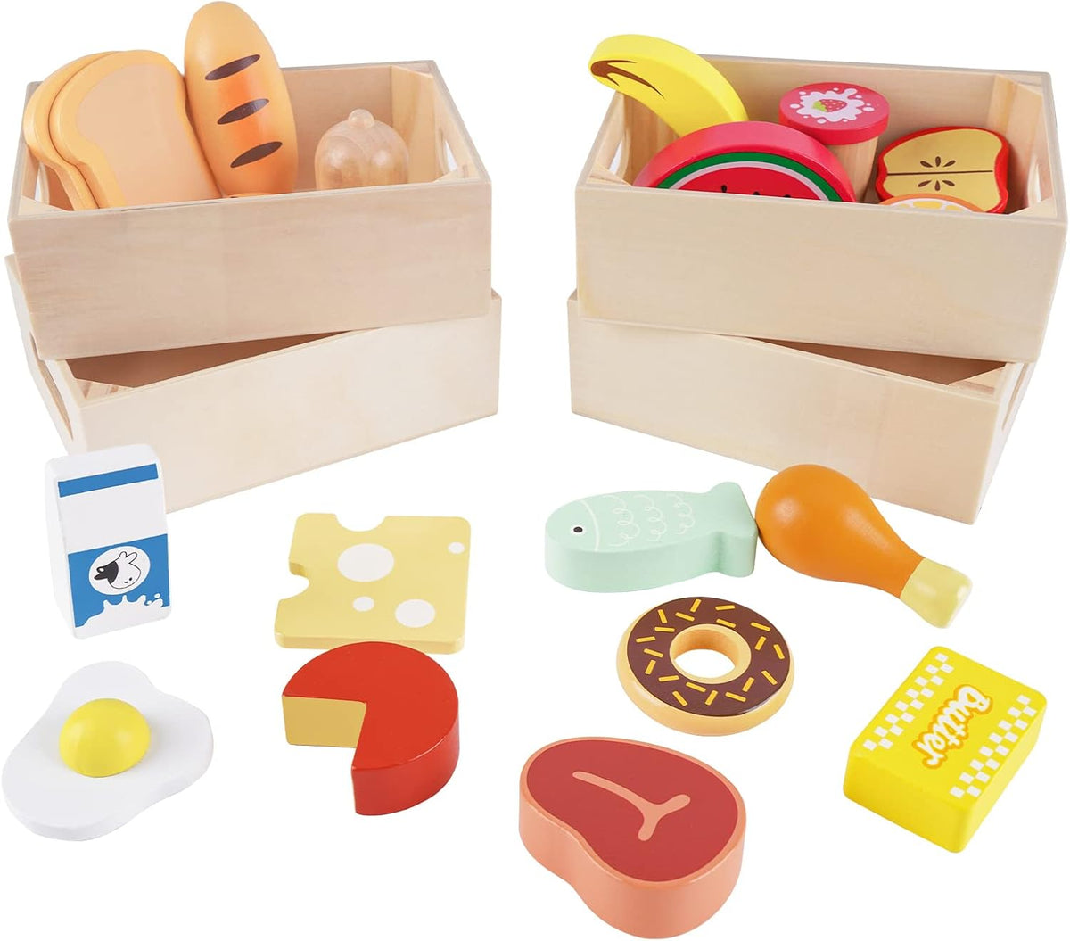 Wooden Play Food Sets for Toddlers M925789