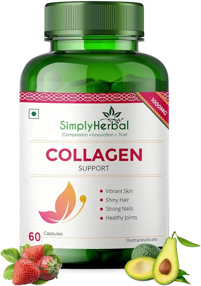 Plant Based Organic Collagen Builder Capsules 1000mg with Biotin & Vitamin C (60 Capsules) P140112