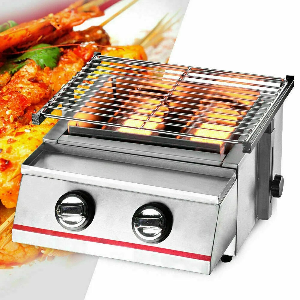 2 Burner Stainless Steel Portable Gas Grill K139