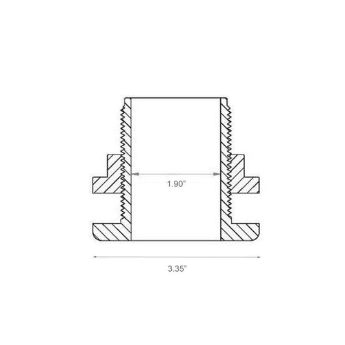 1-1/2 inch Slip x Slip Bulkhead Fitting L9891