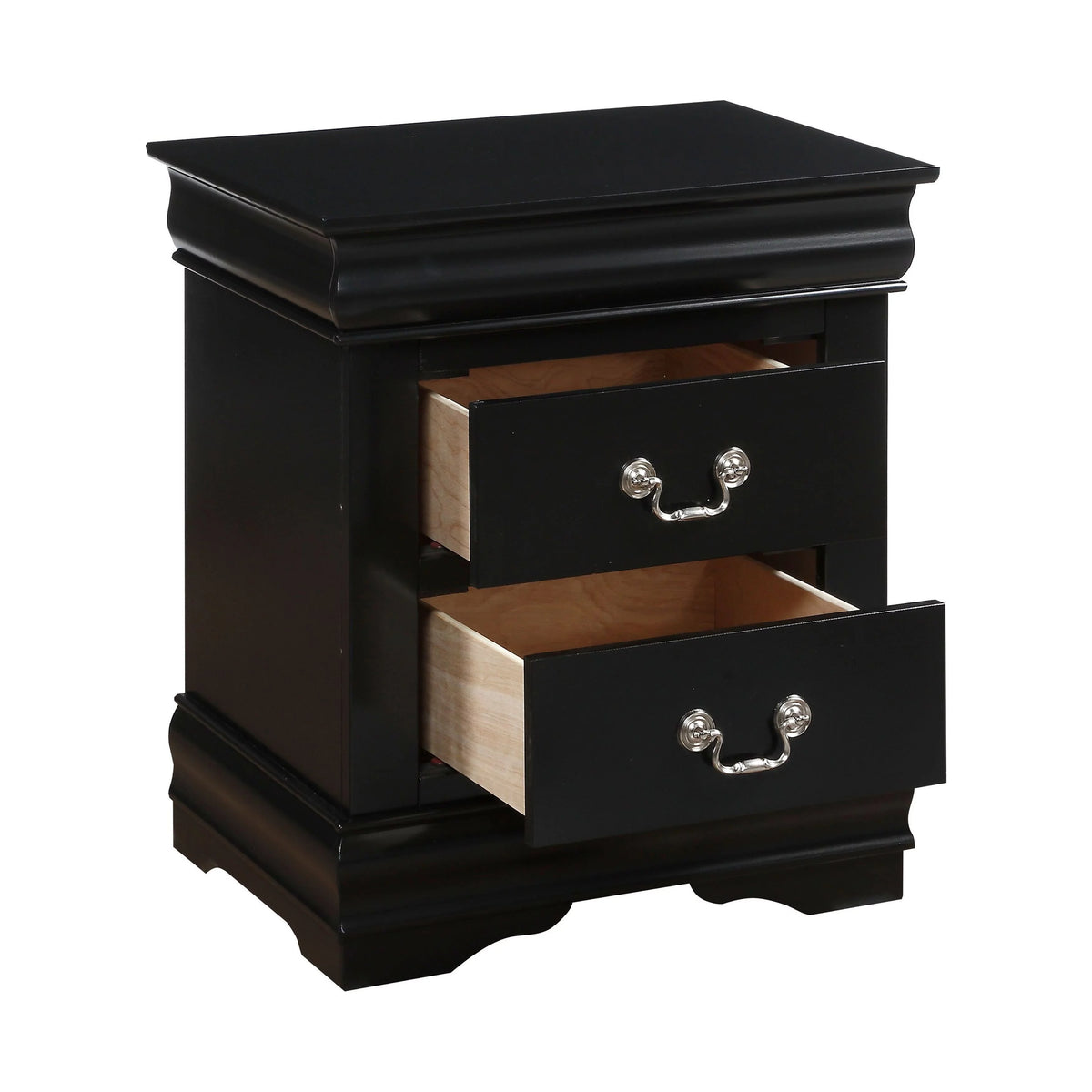 Black Wood Nightstand X46728