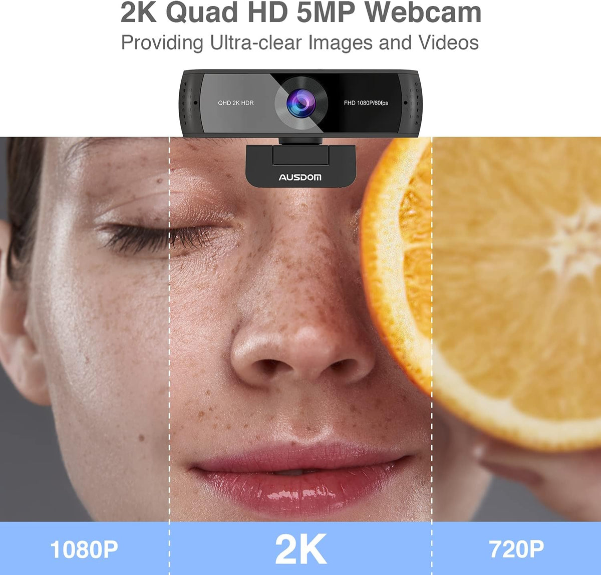 2K QHD AutoFocus Webcam with Dual Noise Cancelling Microphones I355