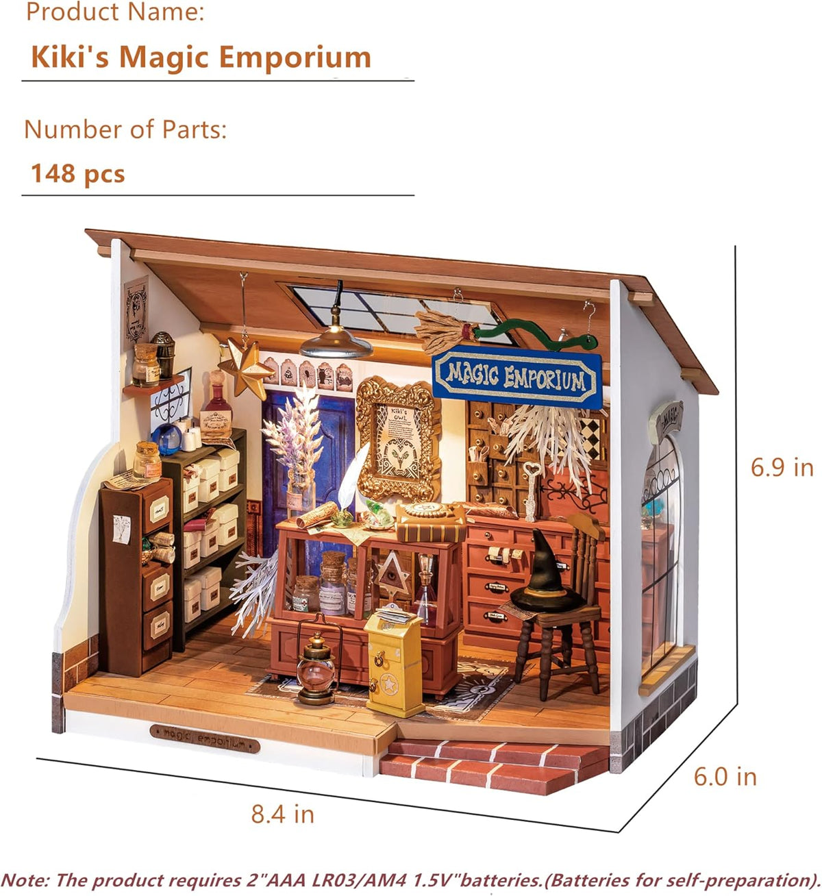 DIY Miniature House Kit with LED Light V501