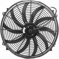 16" 12V Black Slim Electric Cooling Radiator Fan Assembly with Fan Mounting Kit Pack of 2 L21774