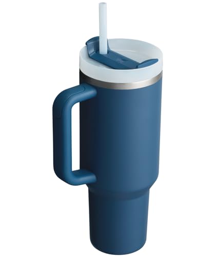 40 oz Insulated Stainless Steel Tumbler with Handle and Straw R60747