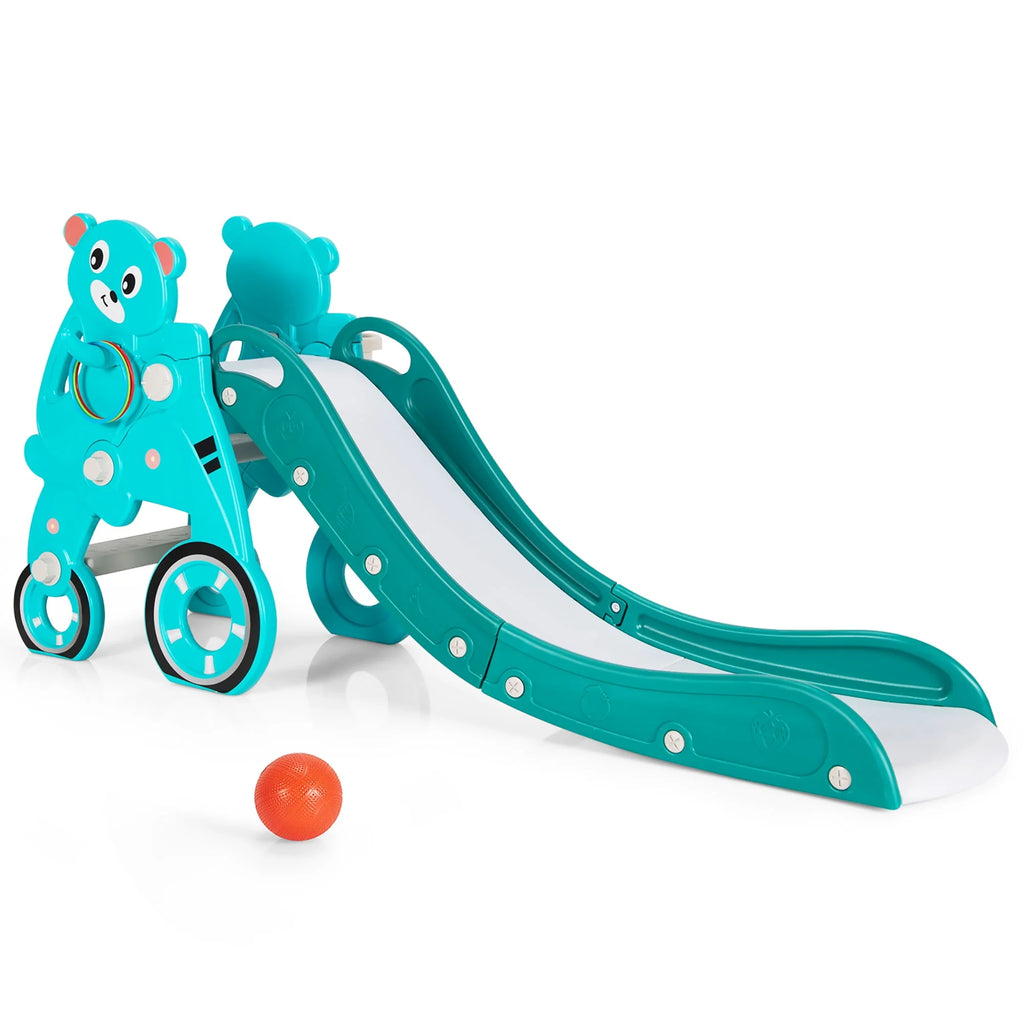 Foldable Baby Slide Toddler Climber PlaySet Pink S3281