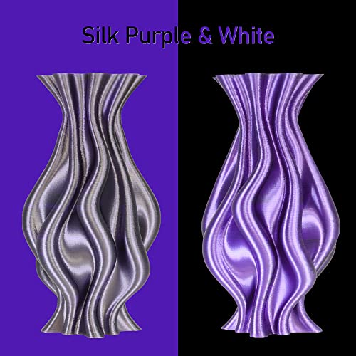 6 Spools Bicolor Dual Color 1.75mm 3D Printer Filament Bundle, Silk PLA, 250g X 6 Spools U4515