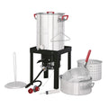 30 Qt. Turkey and 10 Qt. Fish Fryer Boiler Steamer Kit with Marinade Injector V6788