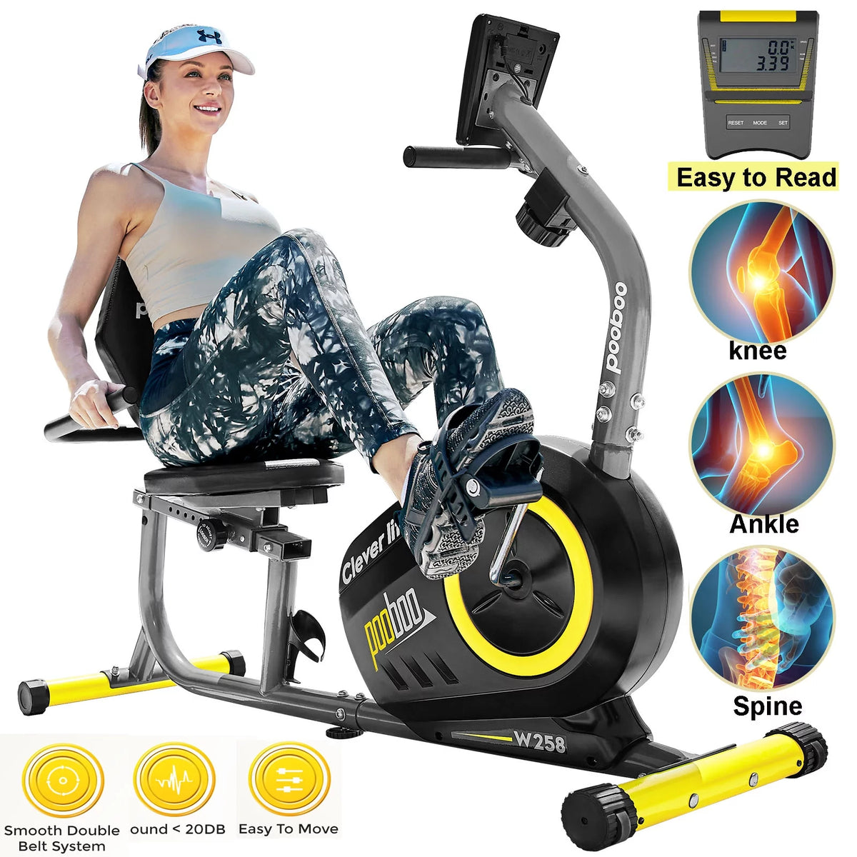 Recumbent Exercise Bike Magnetic Resistance G707431