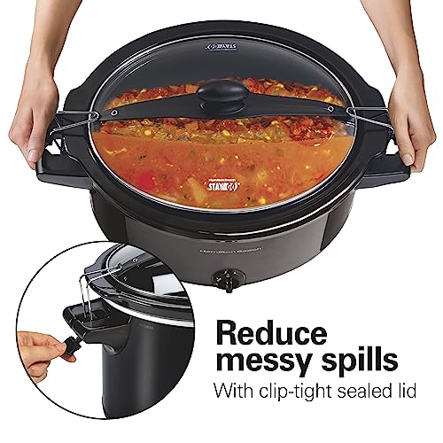 6-Quart Black Portable Slow Cooker V800