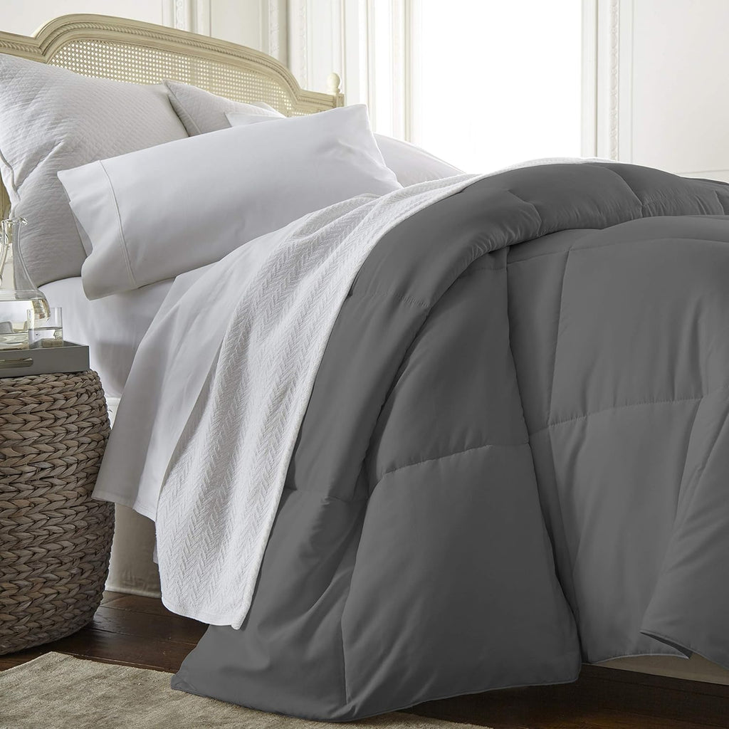 Light Weight Down Alternative Comforter King California King Gray R1404
