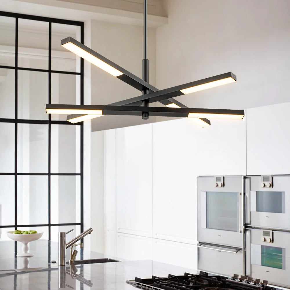 6-Light LED Sputnik Chandelier I424
