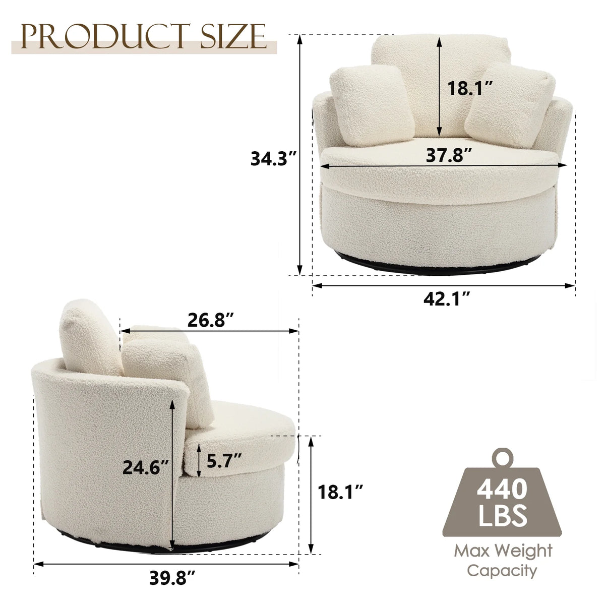 Sherpa Swivel Chair A6960