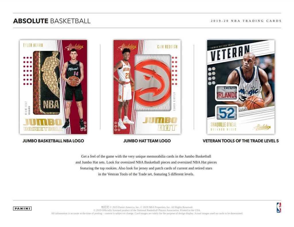 2019-20 Panini Absolute Memorabilia Basketball Hobby Box M221162