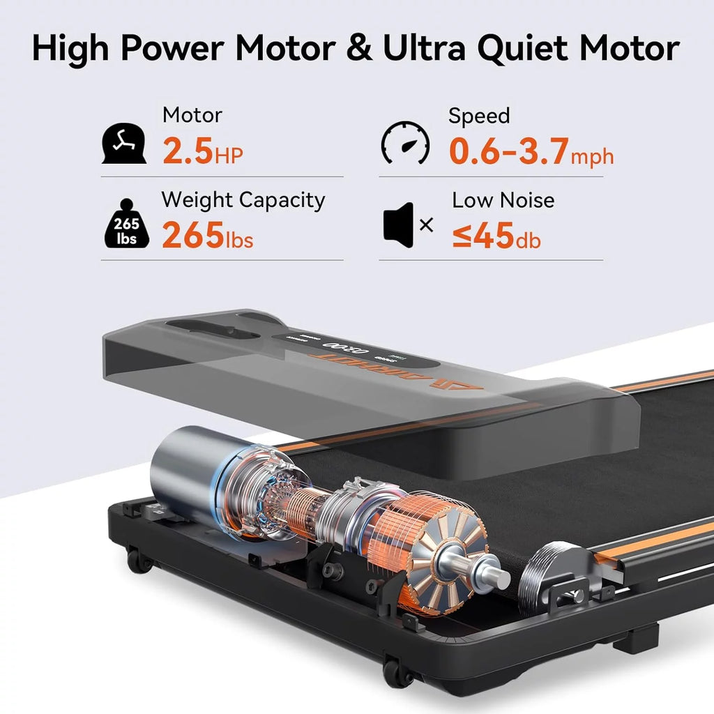 2 in 1 Under Desk Treadmill with Remote Control and LED Display T874338