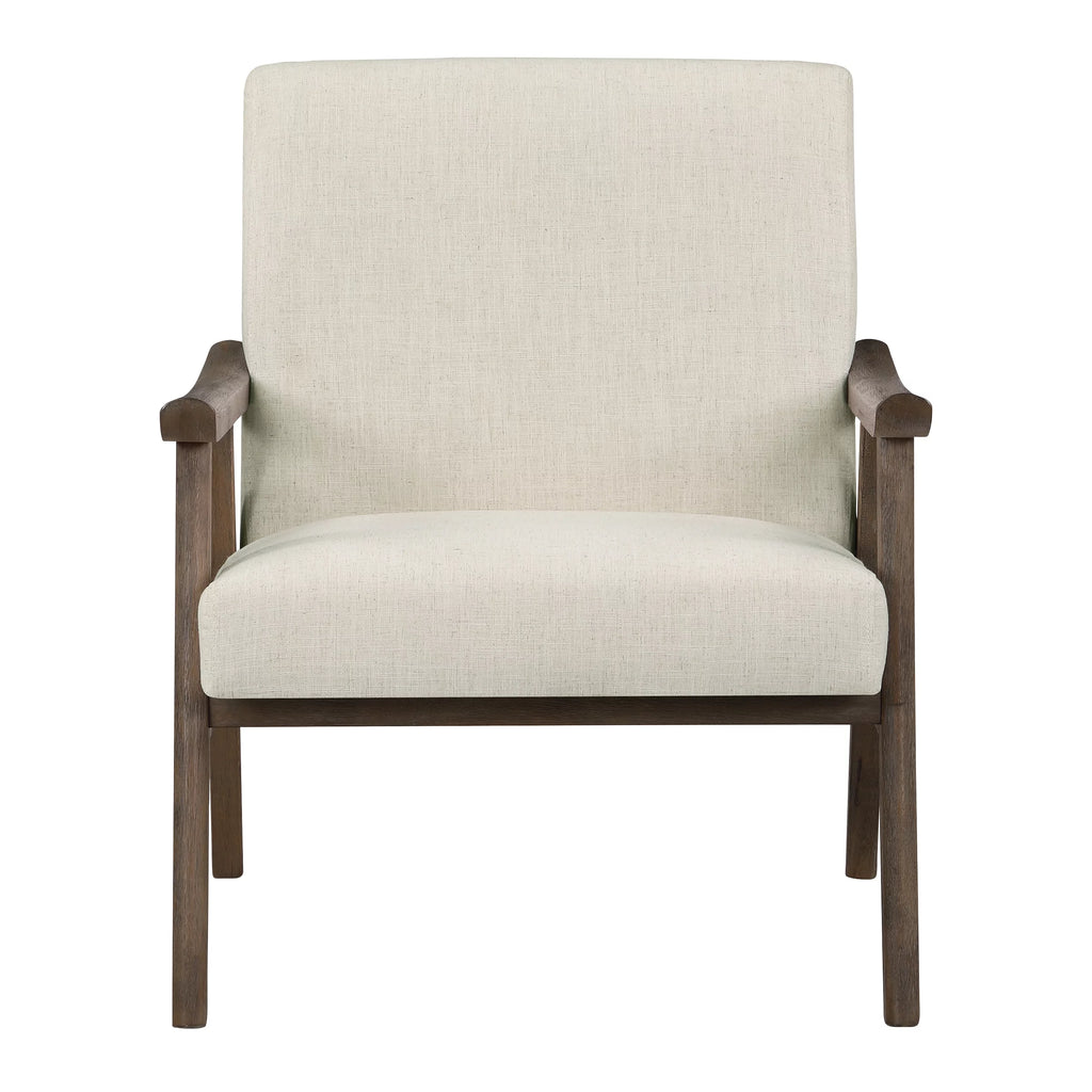 Linen White Fabric Armchair X2740