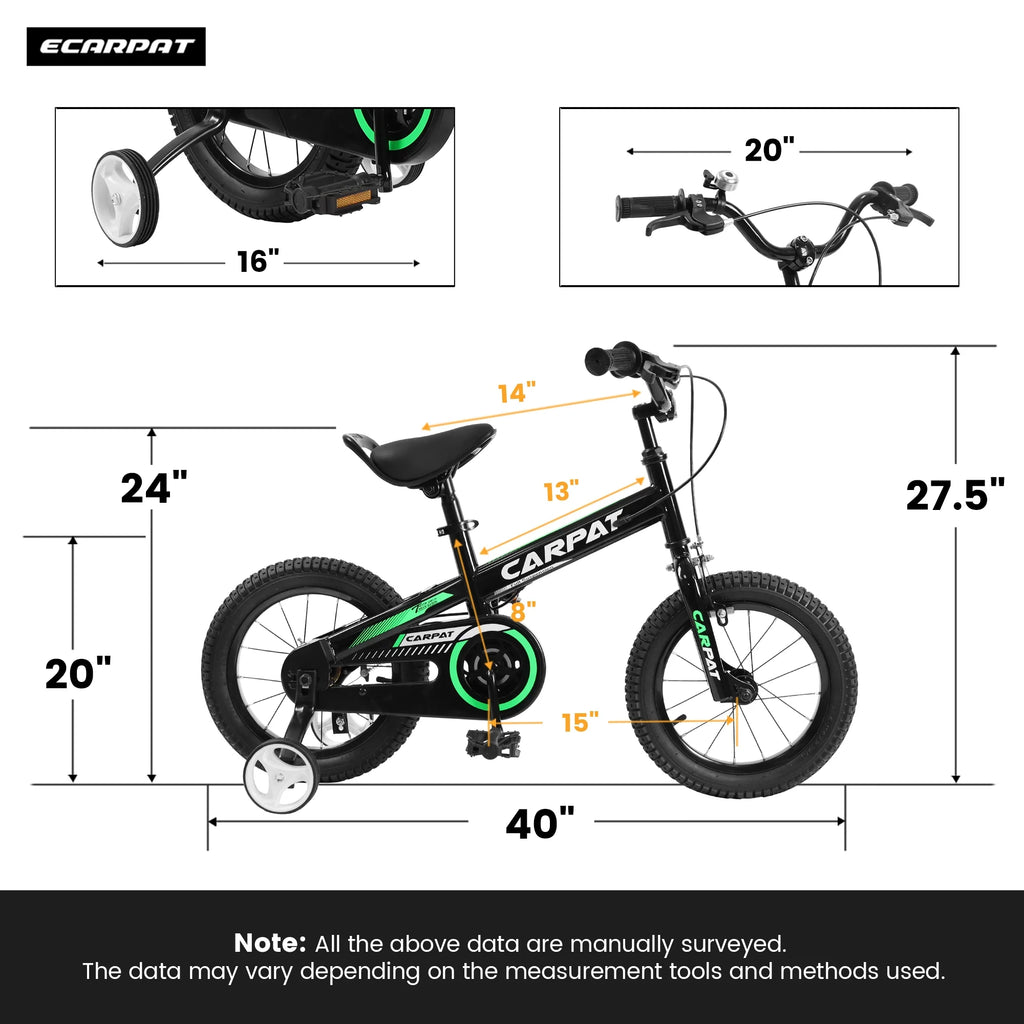 14 16 Inch Toddler Bike with Training Wheels W511682
