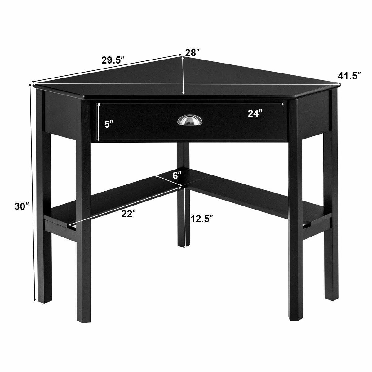 Corner Computer Desk Wood Workstation S413792