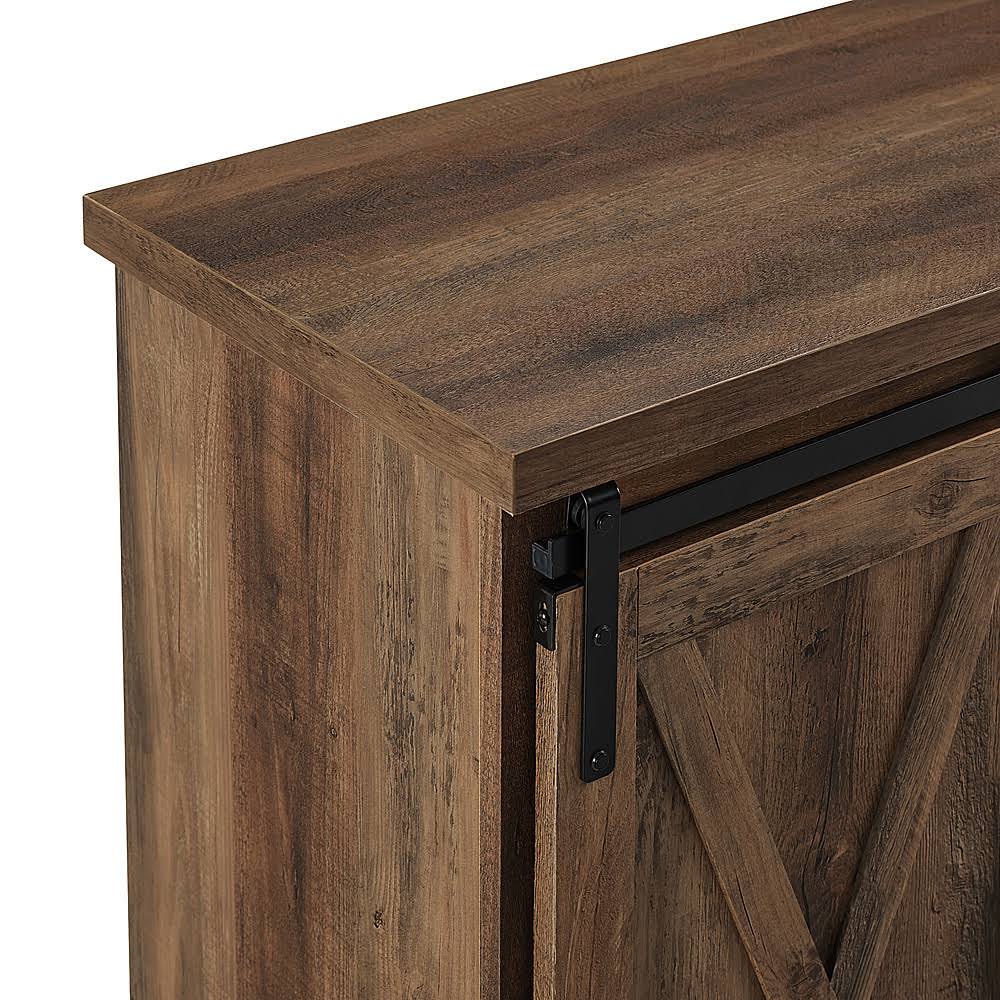Rustic Oak Sliding Door Buffet Cabinet W7686