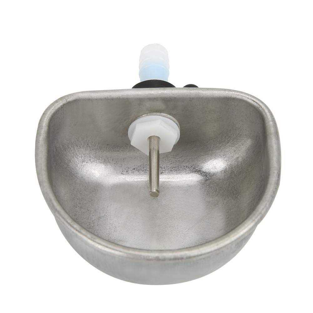10Pcs Stainless Steel Rabbit Water Dispenser with Bowl E237