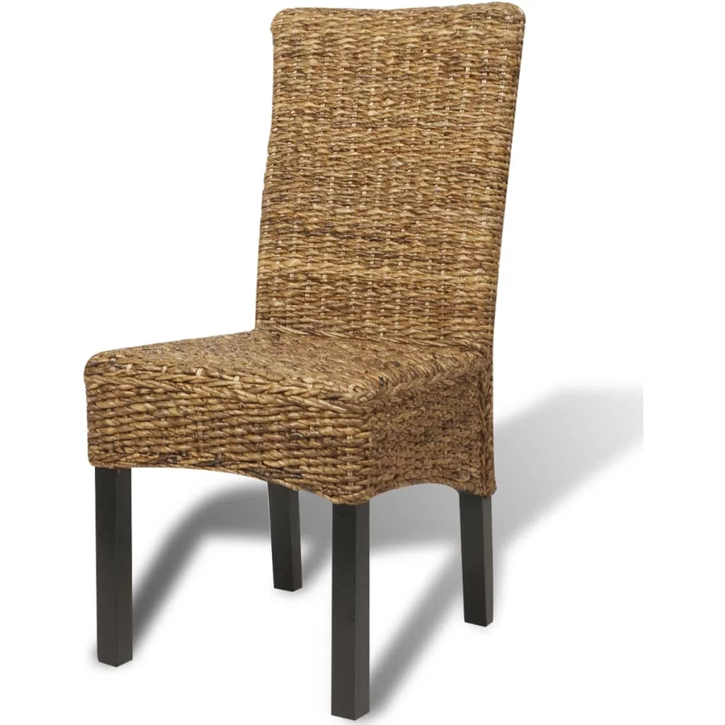 Dining Chairs 2 pcs Abaca and Solid Mango Wood B2504