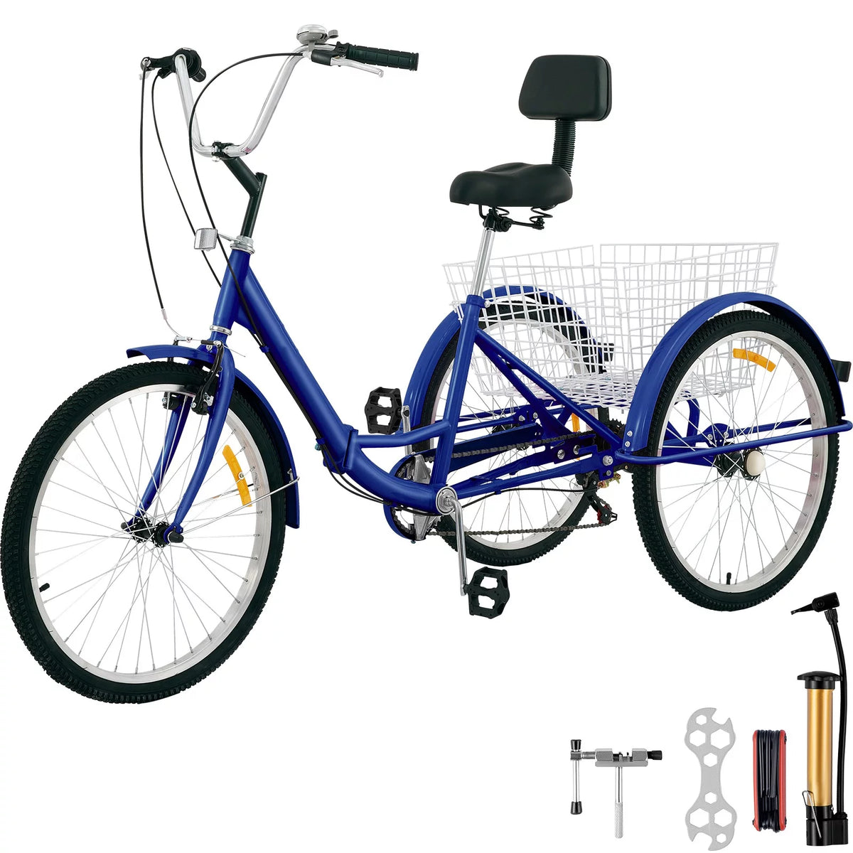 Foldable 24'' 7-Speed Adult Tricycle X441