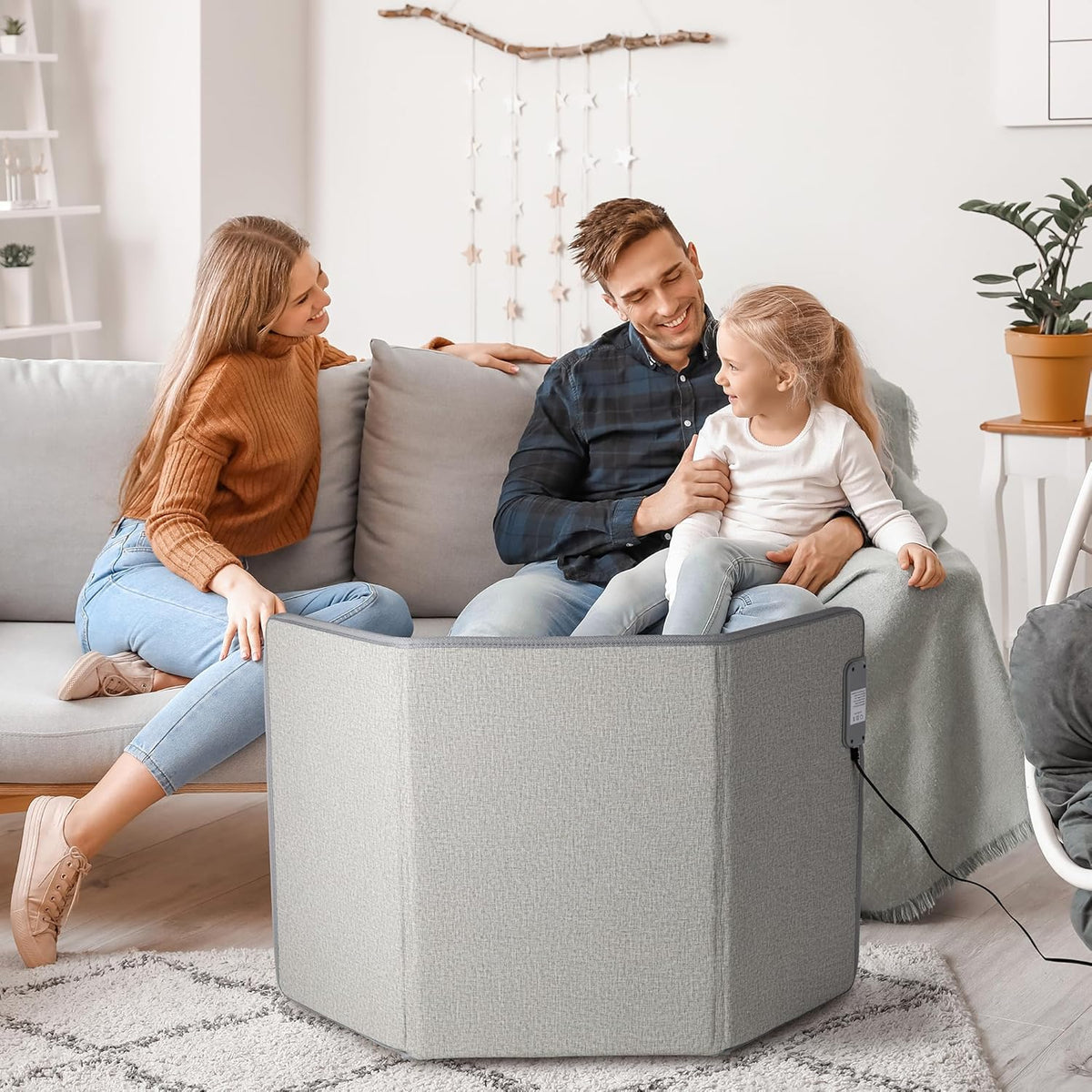 3 in 1 Space Heater with Heated Floor Mat & Side Table U629
