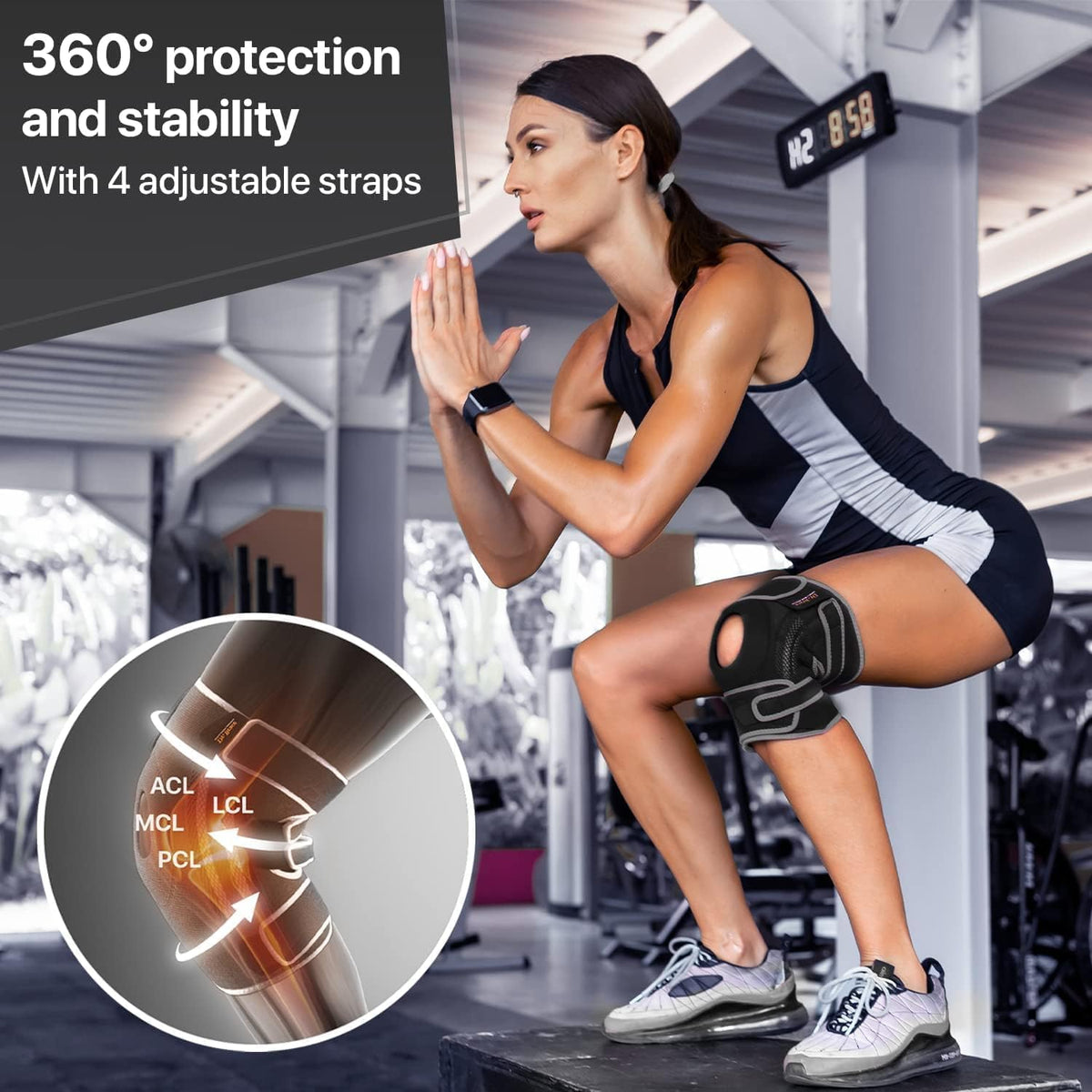 X-Large Mercury Knee Brace with Side Stabilizers & Patella Gel Pads R834