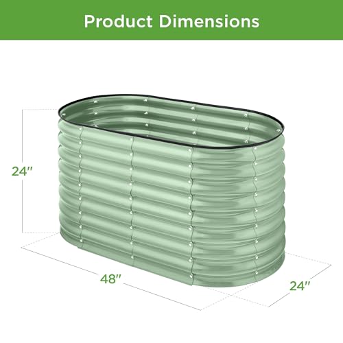 8x2x2ft Metal Raised Garden Bed, Charcoal K1480