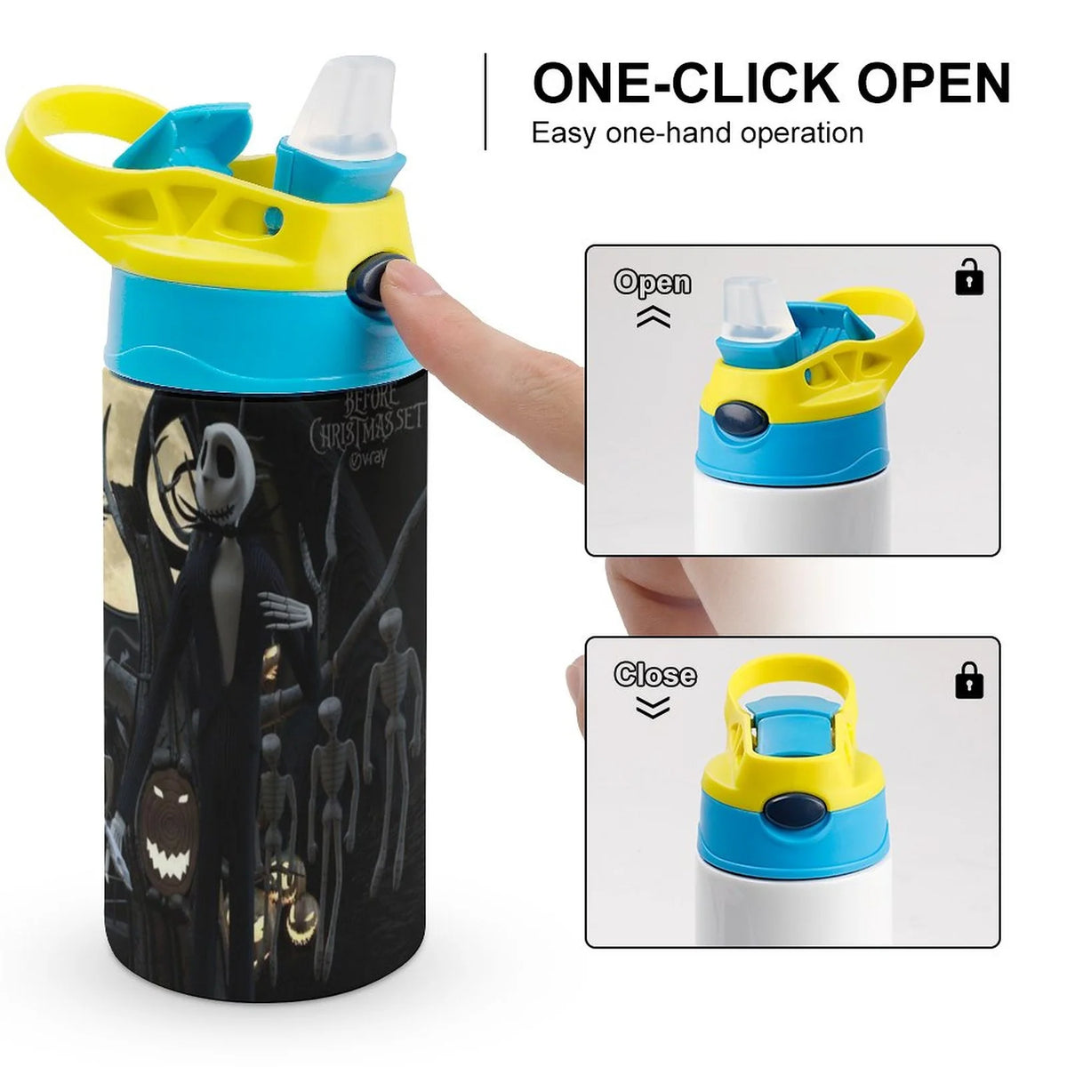 Insulated Stainless Steel Water Bottle with Straw Q2819